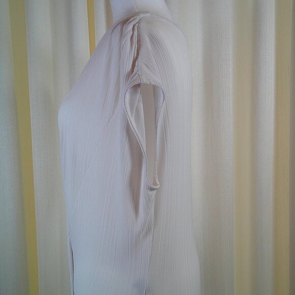 Ardene Plunging Pleated Bodysuit - Soft Beige, Size S - Picture 2 of 10